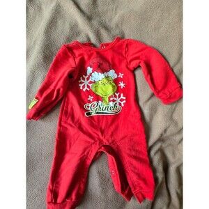 The Grinch Baby  Romper 6-9Months Christmas Jumpsuit Cute New